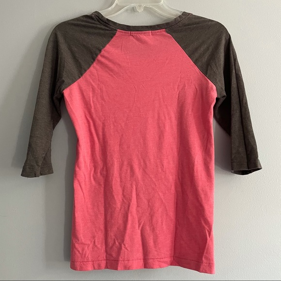 Pink/Melon and Grey "Baseball" Tee M - Picture 2 of 4